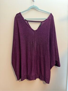 Lane Bryant Deep Plum V-Neck Dolman Top